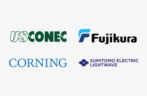 US Conec Corning Fujikura Sumitomo Logos